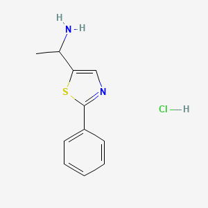 molecular formula C11H13ClN2S B12636756 1-(2-Phenylthiazol-5-YL)ethanamine hydrochloride 