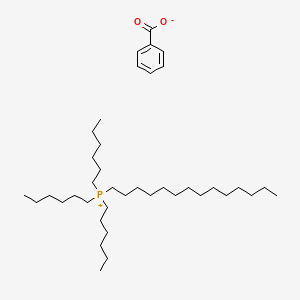 molecular formula C39H73O2P B12636764 Trihexyl(tetradecyl)phosphanium benzoate CAS No. 920759-13-3