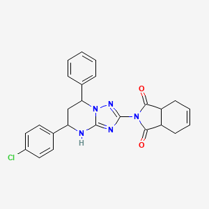 2-[5-(4-chlorophenyl)-7-phenyl-4,5,6,7-tetrahydro[1,2,4]triazolo[1,5-a]pyrimidin-2-yl]-3a,4,7,7a-tetrahydro-1H-isoindole-1,3(2H)-dione