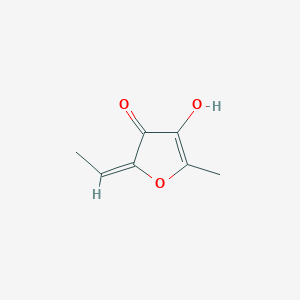 molecular formula C7H8O3 B1263678 (2e)-2-Ethylidene-4-Hydroxy-5-Methylfuran-3(2h)-One 