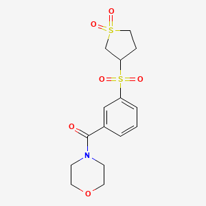 molecular formula C15H19NO6S2 B12636781 {3-[(1,1-Dioxidotetrahydrothiophen-3-yl)sulfonyl]phenyl}(morpholin-4-yl)methanone 