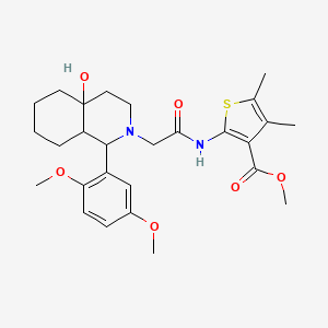 2-{2-[1-(2,5-Dimethoxy-phenyl)-4a-hydroxy-octahydro-isoquinolin-2-yl]-acetylamino}-4,5-dimethyl-thiophene-3-carboxylic acid methyl ester