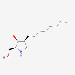 molecular formula C13H27NO2 B12636798 (2S,3R,4S)-2-(hydroxymethyl)-4-octylpyrrolidin-3-ol CAS No. 921202-74-6