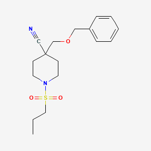 4-[(Benzyloxy)methyl]-1-(propane-1-sulfonyl)piperidine-4-carbonitrile