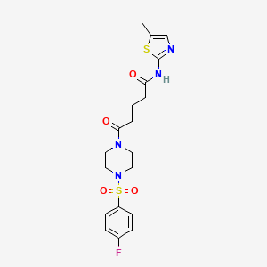 5-{4-[(4-fluorophenyl)sulfonyl]piperazin-1-yl}-N-(5-methyl-1,3-thiazol-2-yl)-5-oxopentanamide