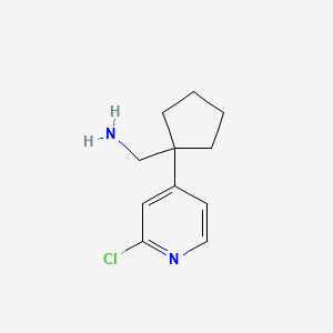 [1-(2-Chloropyridin-4-yl)cyclopentyl]methanamine