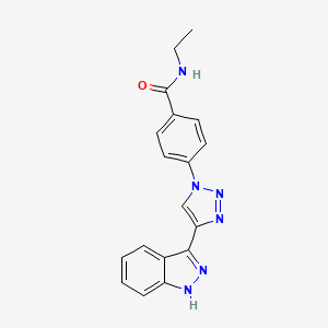 N-ethyl-4-[4-(1H-indazol-3-yl)triazol-1-yl]benzamide