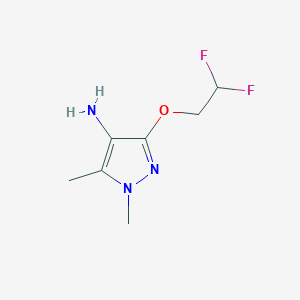 molecular formula C7H11F2N3O B12636879 3-(2,2-difluoroethoxy)-1,5-dimethyl-1H-pyrazol-4-amine CAS No. 1245823-62-4