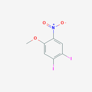 molecular formula C7H5I2NO3 B12636899 1,2-Diiodo-4-methoxy-5-nitrobenzene CAS No. 920504-08-1