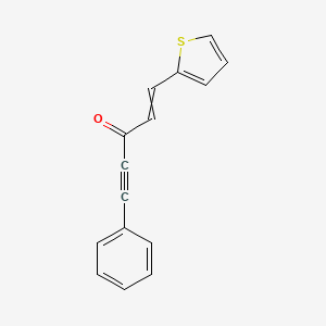 molecular formula C15H10OS B12636906 5-Phenyl-1-(thiophen-2-yl)pent-1-en-4-yn-3-one CAS No. 921793-16-0