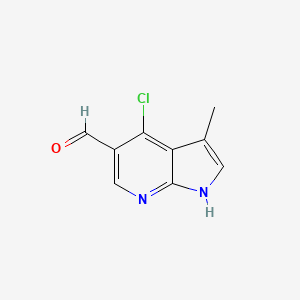 1H-pyrrolo[2,3-b]pyridine-5-carboxaldehyde, 4-chloro-3-methyl