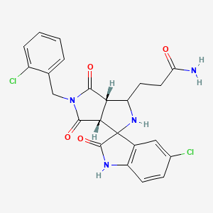 3-[(3aR,6aS)-5'-chloro-5-[(2-chlorophenyl)methyl]-2',4,6-trioxospiro[1,2,3a,6a-tetrahydropyrrolo[3,4-c]pyrrole-3,3'-1H-indole]-1-yl]propanamide