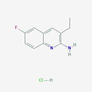 molecular formula C11H12ClFN2 B12636950 2-Amino-3-ethyl-6-fluoroquinoline hydrochloride CAS No. 1172943-00-8