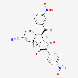 (3aS,4R,9aS,9bR)-2-(4-nitrophenyl)-4-[(3-nitrophenyl)carbonyl]-1,3-dioxo-2,3,3a,4,9a,9b-hexahydro-1H-pyrrolo[3,4-a]indolizine-8-carbonitrile