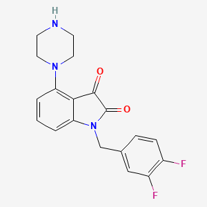 molecular formula C19H17F2N3O2 B12636970 1-[(3,4-Difluorophenyl)methyl]-4-(piperazin-1-yl)-1H-indole-2,3-dione CAS No. 920284-64-6