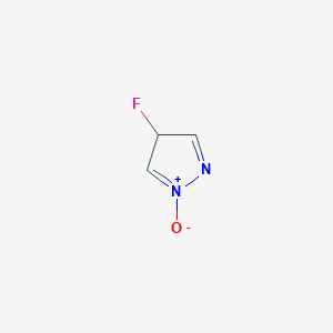 molecular formula C3H3FN2O B12636989 4-Fluoro-1-oxo-4H-1lambda~5~-pyrazole CAS No. 921604-92-4