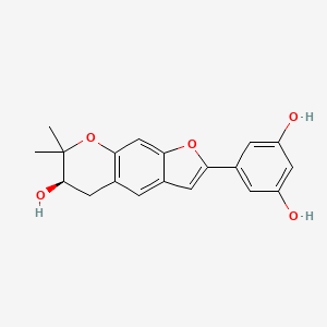molecular formula C19H18O5 B1263701 (-)-Moracin P 