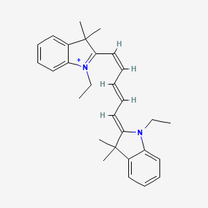 molecular formula C29H35N2+ B1263702 1-乙基-2-[5-(1-乙基-3,3-二甲基-1,3-二氢-2H-吲哚-2-亚甲基)戊-1,3-二烯-1-基]-3,3-二甲基-3H-吲哚鎓 