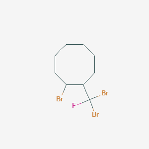 1-Bromo-2-[dibromo(fluoro)methyl]cyclooctane