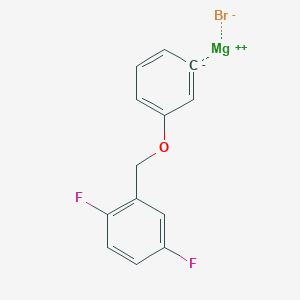 molecular formula C13H9BrF2MgO B12637070 Magnesium;1,4-difluoro-2-(phenoxymethyl)benzene;bromide 