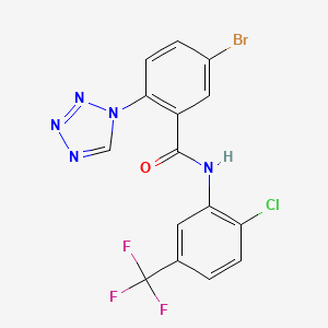 molecular formula C15H8BrClF3N5O B12637086 C15H8BrClF3N5O 