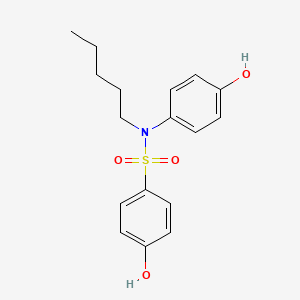 4-Hydroxy-N-(4-hydroxyphenyl)-N-pentylbenzene-1-sulfonamide