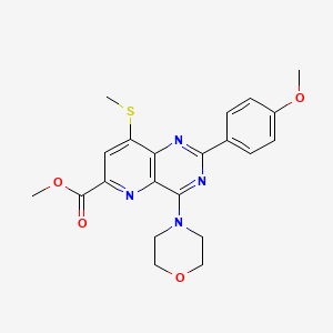 Methyl 2-(4-methoxyphenyl)-8-methylsulfanyl-4-morpholin-4-ylpyrido[3,2-d]pyrimidine-6-carboxylate