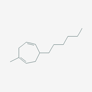 6-Hexyl-2-methylcyclohepta-1,4-diene