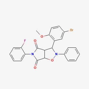 molecular formula C24H18BrFN2O4 B12637105 3-(5-bromo-2-methoxyphenyl)-5-(2-fluorophenyl)-2-phenyldihydro-2H-pyrrolo[3,4-d][1,2]oxazole-4,6(3H,5H)-dione 