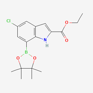 Ethyl 5-chloro-7-(4,4,5,5-tetramethyl-1,3,2-dioxaborolan-2-YL)-1H-indole-2-carboxylate