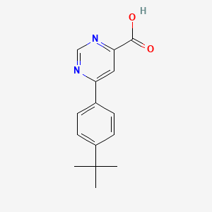 molecular formula C15H16N2O2 B12637124 6-(4-Tert-butylphenyl)pyrimidine-4-carboxylic acid 