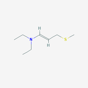 molecular formula C8H17NS B12637125 N,N-Diethyl-3-(methylthio)prop-1-en-1-amine 