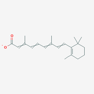 molecular formula C20H27O2- B1263713 3,7-Dimethyl-9-(2,6,6-trimethylcyclohex-1-en-1-yl)nona-2,4,6,8-tetraenoate 