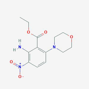 molecular formula C13H17N3O5 B12637161 Ethyl 2-amino-6-(morpholin-4-yl)-3-nitrobenzoate CAS No. 921222-09-5