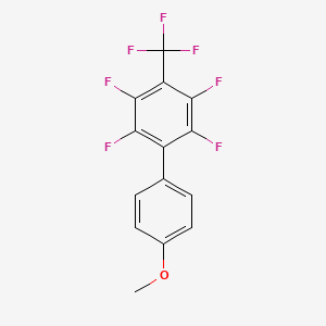 molecular formula C14H7F7O B12637176 2,3,5,6-Tetrafluoro-4'-methoxy-4-(trifluoromethyl)-1,1'-biphenyl CAS No. 920264-41-1