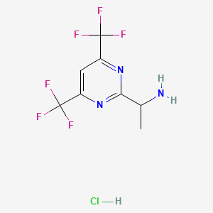 1-(4,6-Bis(trifluoromethyl)pyrimidin-2-YL)ethanamine hydrochloride