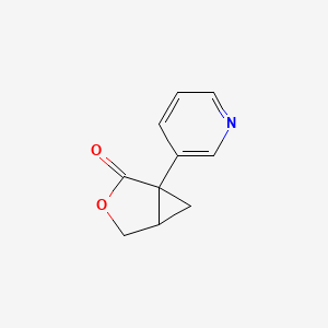 molecular formula C10H9NO2 B12637207 1-(Pyridin-3-yl)-3-oxabicyclo[3.1.0]hexan-2-one CAS No. 919106-16-4