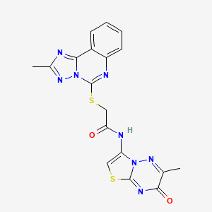 molecular formula C18H14N8O2S2 B12637222 C18H14N8O2S2 