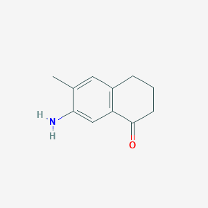 molecular formula C11H13NO B12637237 7-amino-6-methyl-3,4-dihydro-2H-naphthalen-1-one CAS No. 1190892-52-4