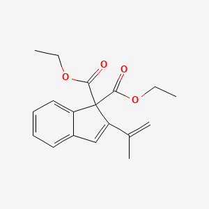 molecular formula C18H20O4 B12637239 Diethyl 2-(prop-1-en-2-yl)-1H-indene-1,1-dicarboxylate CAS No. 919287-60-8