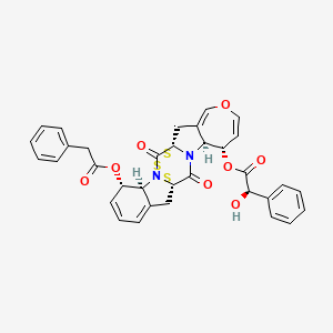 [(1S,4S,5S,12S,15S,16S)-2,13-dioxo-16-(2-phenylacetyl)oxy-8-oxa-22,23,24-trithia-3,14-diazahexacyclo[10.9.3.01,14.03,12.04,10.015,20]tetracosa-6,9,17,19-tetraen-5-yl] (2R)-2-hydroxy-2-phenylacetate