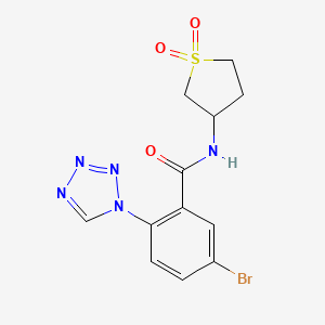 molecular formula C12H12BrN5O3S B12637281 5-bromo-N-(1,1-dioxidotetrahydrothiophen-3-yl)-2-(1H-tetrazol-1-yl)benzamide 