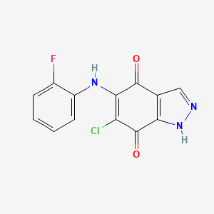 6-Chloro-5-(2-fluoroanilino)-1H-indazole-4,7-dione