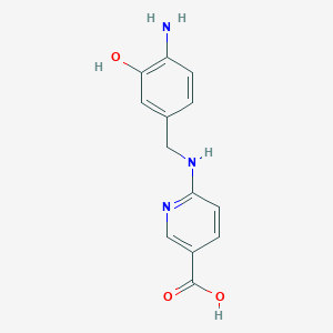 6-{[(4-Amino-3-hydroxyphenyl)methyl]amino}pyridine-3-carboxylic acid