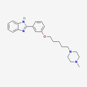 molecular formula C23H30N4O B12637351 2-(3-{[5-(4-Methylpiperazin-1-yl)pentyl]oxy}phenyl)-1H-benzimidazole CAS No. 919088-57-6