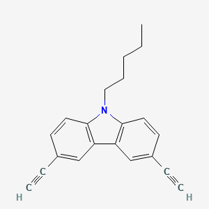 molecular formula C21H19N B12637385 3,6-Diethynyl-9-pentyl-9H-carbazole CAS No. 921610-94-8