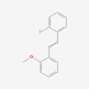 molecular formula C15H13IO B12637393 1-Iodo-2-[2-(2-methoxyphenyl)ethenyl]benzene CAS No. 921932-09-4