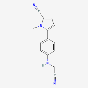 molecular formula C14H12N4 B12637397 5-{4-[(Cyanomethyl)amino]phenyl}-1-methyl-1H-pyrrole-2-carbonitrile CAS No. 921631-72-3