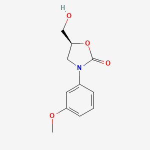 molecular formula C11H13NO4 B12637405 (5S)-5-(Hydroxymethyl)-3-(3-methoxyphenyl)-1,3-oxazolidin-2-one CAS No. 919081-46-2