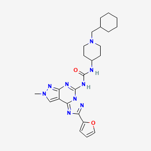 Urea, N-[1-(cyclohexylmethyl)-4-piperidinyl]-N'-[2-(2-furanyl)-8-methyl-8H-pyrazolo[4,3-e][1,2,4]triazolo[1,5-c]pyrimidin-5-yl]-